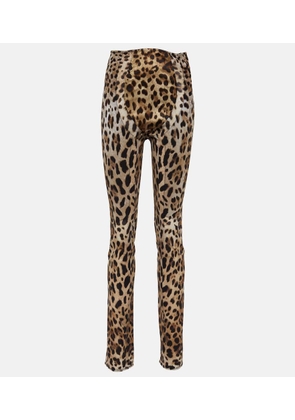 Dolce&Gabbana x Kim printed high-rise skinny pants