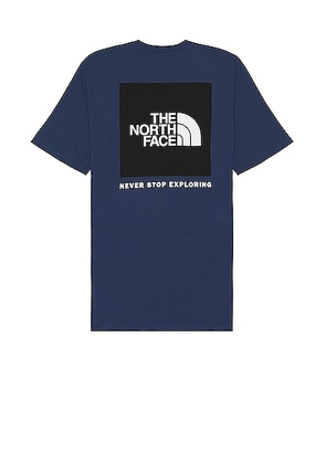 The North Face Box Nse Tee in Shady Blue & Tnf Black - Blue. Size M (also in ).