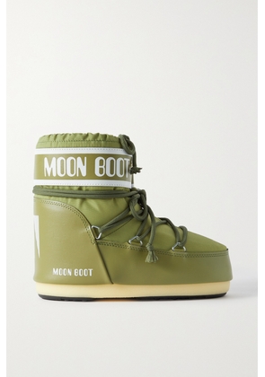 Moon Boot - Icon Low Shell And Faux Leather Snow Boots - Green - 42/44,33/35,36/38,39/41