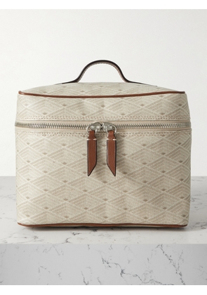 Métier - Long Haul Leather-trimmed Printed Canvas Travel Case - Neutrals - One size