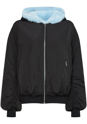 Karl Lagerfeld x Cara Delevingne faux-shearling reversible bomber jacket - Black