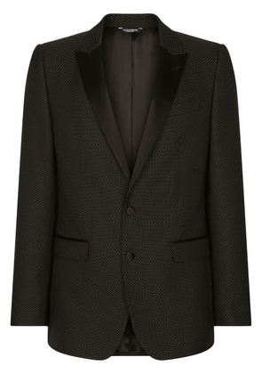 Dolce & Gabbana metallic-effect tailored blazer - Black