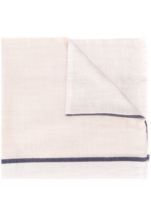 Brunello Cucinelli contrasting stripe scarf - Neutrals