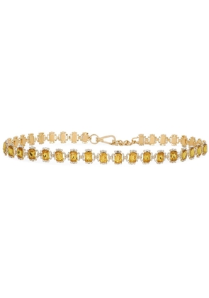 Dolce & Gabbana crystal-embellished chain belt - Yellow