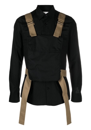 DRIES VAN NOTEN harness-detail utility shirt - Black