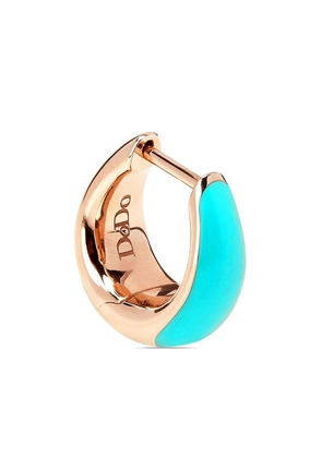 Dodo 18kt rose gold-plated sterling silver Rondelle enamel hoop earring - Blue