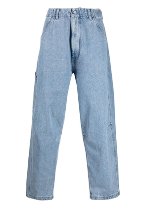 Emporio Armani wide-leg plain jeans - Blue