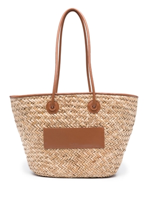 Claudie Pierlot basket-weave beach bag - Neutrals