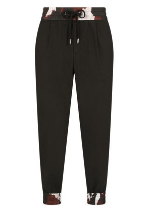 Dolce & Gabbana pattern-trim track pants - Black