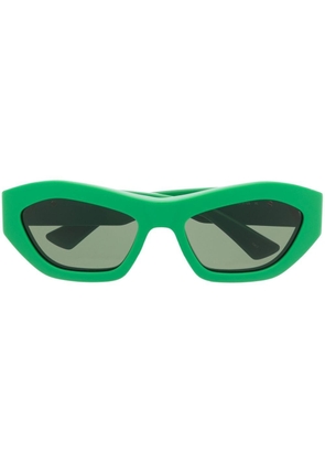 Bottega Veneta Eyewear geometric-frame sunglasses - Green