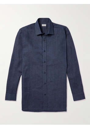 Charvet - Linen Shirt - Men - Blue - EU 38