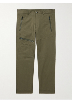 Moncler - Slim-Fit Straight-Leg Cotton-Blend Twill Trousers - Men - Green - IT 46