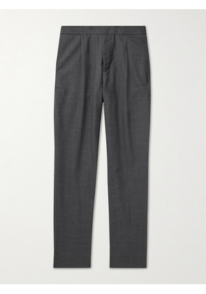 Officine Générale - Drew Tapered Pleated Virgin Wool Trousers - Men - Gray - IT 44