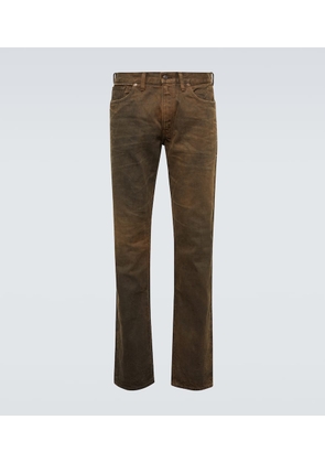 RRL Patched slim jeans