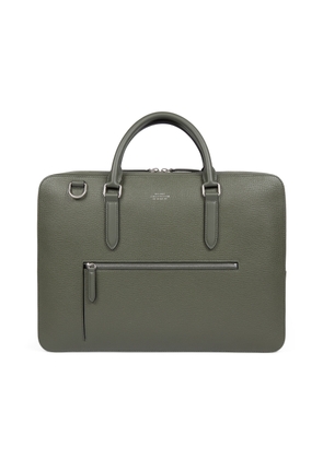 Smythson Slim Briefcase with Zip Front in Ludlow