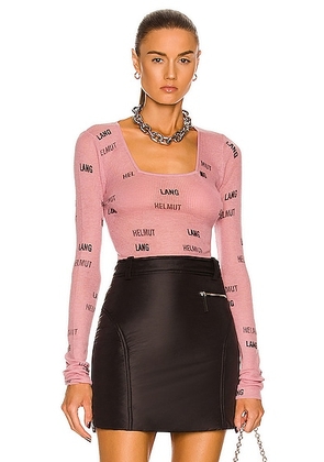 Helmut Lang for FWRD Logo Top in Pink - Pink. Size S (also in ).