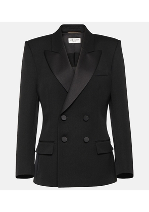 Saint Laurent Wool grain de poudre tuxedo jacket