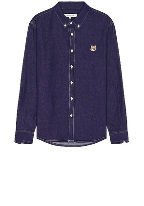 Maison Kitsune Casual Shirt in Indigo - Blue. Size M (also in ).