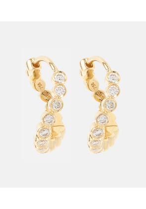 Sophie Bille Brahe Petit Courant 18kt gold hoop earrings with diamonds