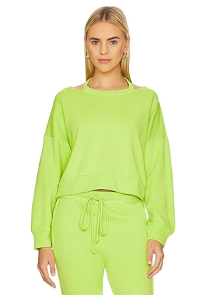 Lanston Open Neck Pullover in Green. Size XS.
