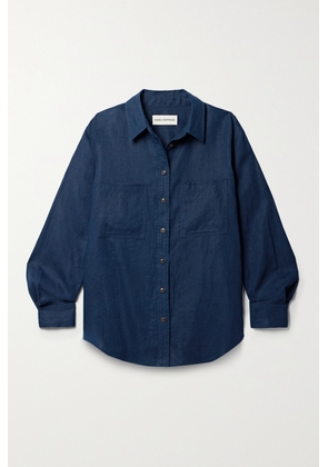 Mara Hoffman - + Net Sustain Adele Hemp Shirt - Blue - xx small,x small,small,medium,large,x large,xx large,xxx large