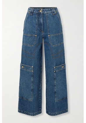 Cult Gaia - Wynn High-rise Wide-leg Cargo Jeans - Blue - 24,25,26,27,28,29,30,31