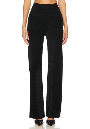 JoosTricot Solid Velvet Fancy Pants in Black. Size M, XS.