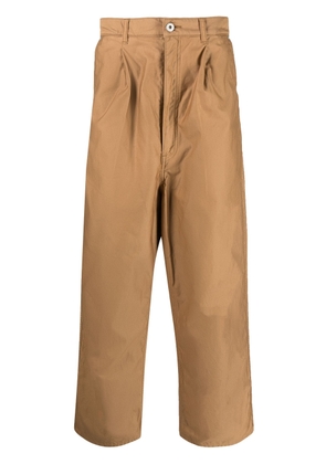 Comme des Garçons Homme high-waisted cropped trousers - Brown