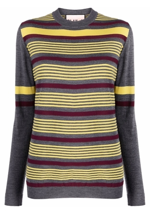 Plan C striped knit jumper - Grey