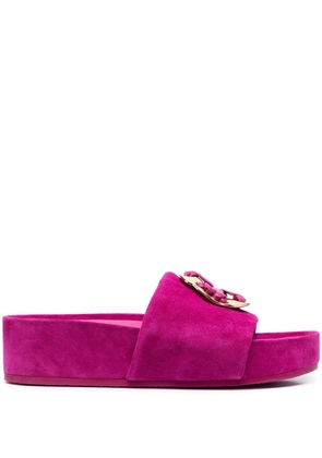 Tory Burch slip-on suede sandals - Pink