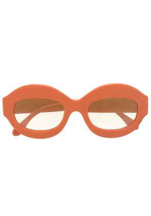 Retrosuperfuture logo-print round-frame sunglasses - Orange