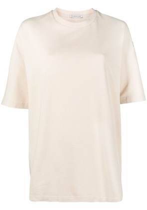 Moncler crew-neck cotton T-shirt - Neutrals