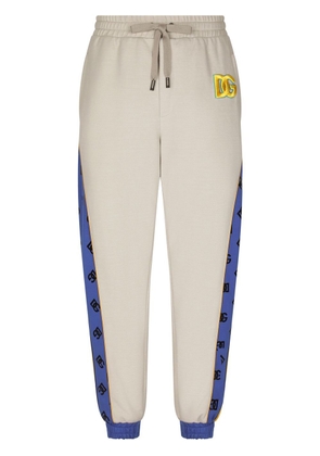 Dolce & Gabbana logo-embroidered track pants - Neutrals