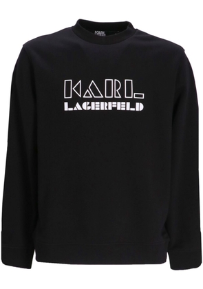 Karl Lagerfeld logo-print cotton sweatshirt - Black