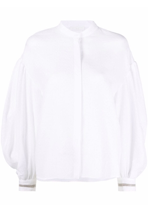 Fabiana Filippi studded-cuff cotton shirt - White