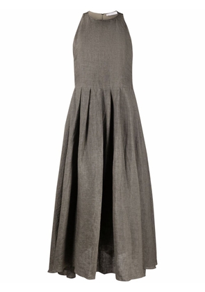 Fabiana Filippi sleeveless pleated-skirt long dress - Grey