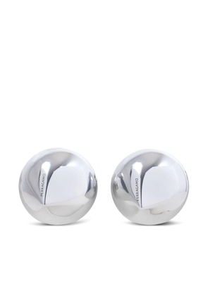 Ferragamo logo-engraved polished-finish earrings - Silver