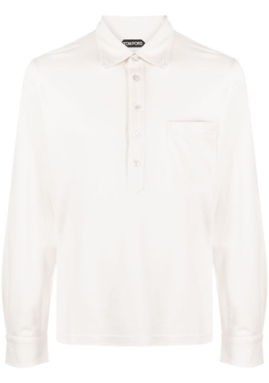 TOM FORD patch-pocket polo shirt - Neutrals