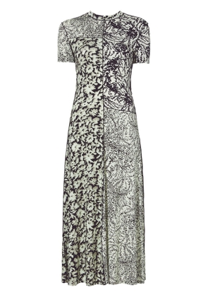 Proenza Schouler White Label mixed floral-print jersey dress - Neutrals