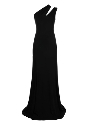 Alexander McQueen one-shoulder cut-out gown - Black