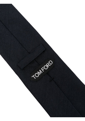 TOM FORD twill-weave silk tie - Blue