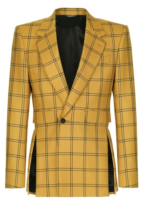Dolce & Gabbana check print single-breasted blazer - Yellow