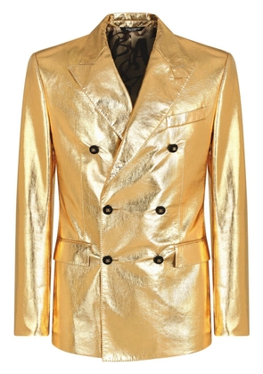 Dolce & Gabbana metallic double-breasted blazer - Gold
