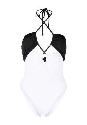 Leslie Amon Yasmine two-tone swimsuit - White