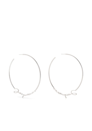 Jacquemus logo hoop earrings - Silver