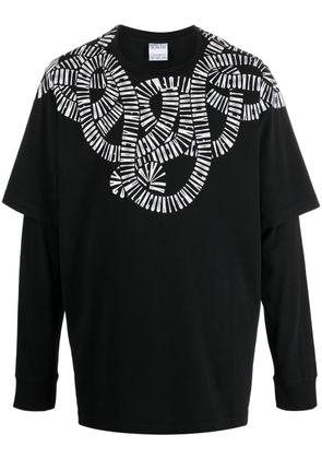 Marcelo Burlon County of Milan logo-print layered T-shirt - Black