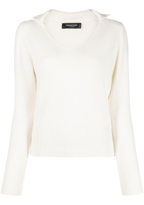 Fabiana Filippi V-neck cashmere jumper - White