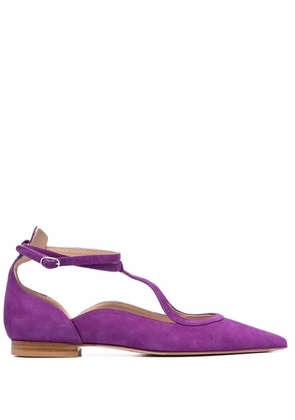 Scarosso Gae pointed-toe ballerina shoes - Purple