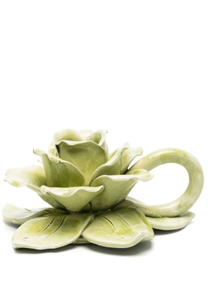 Bitossi Home floral-motif ceramic candle holder - Green
