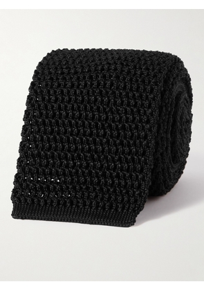 TOM FORD - 7.5cm Knitted Silk Tie - Men - Black